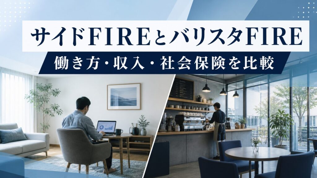 サイドFIREとバリスタFIREの働き方・収入・社会保険の比較