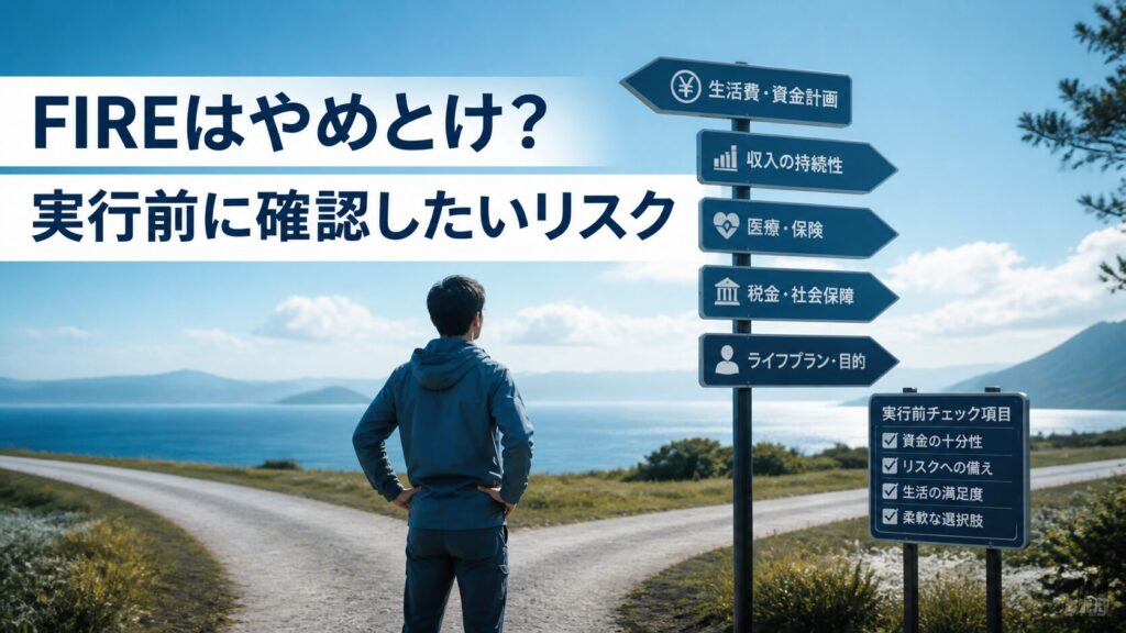 FIREはやめとけと言われる理由と実行前に確認したいリスク