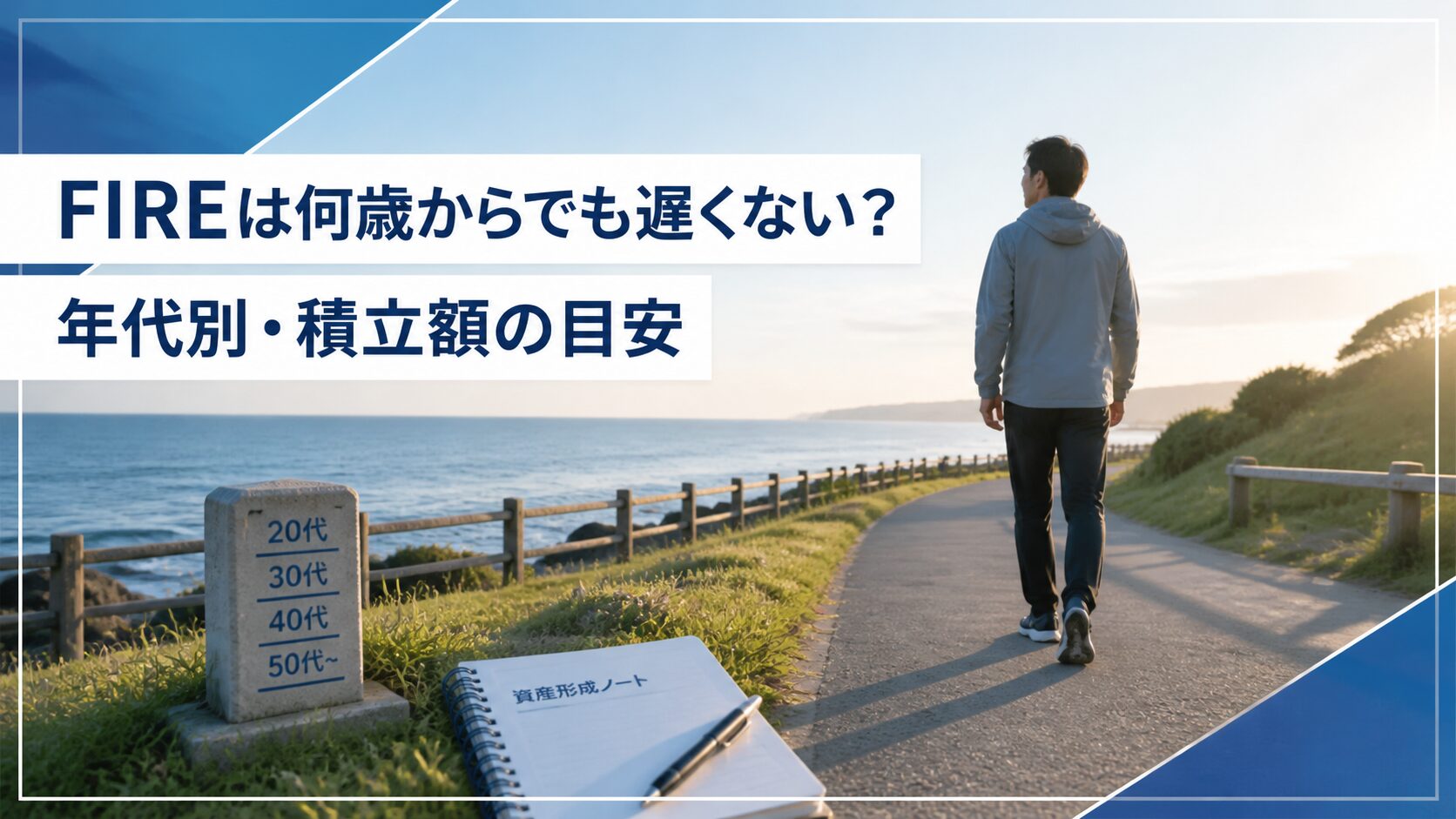FIREを始める年代別の積立額と必要資金の目安