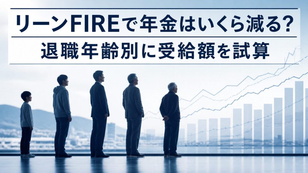 リーンFIREの退職年齢別に年金受給額を試算