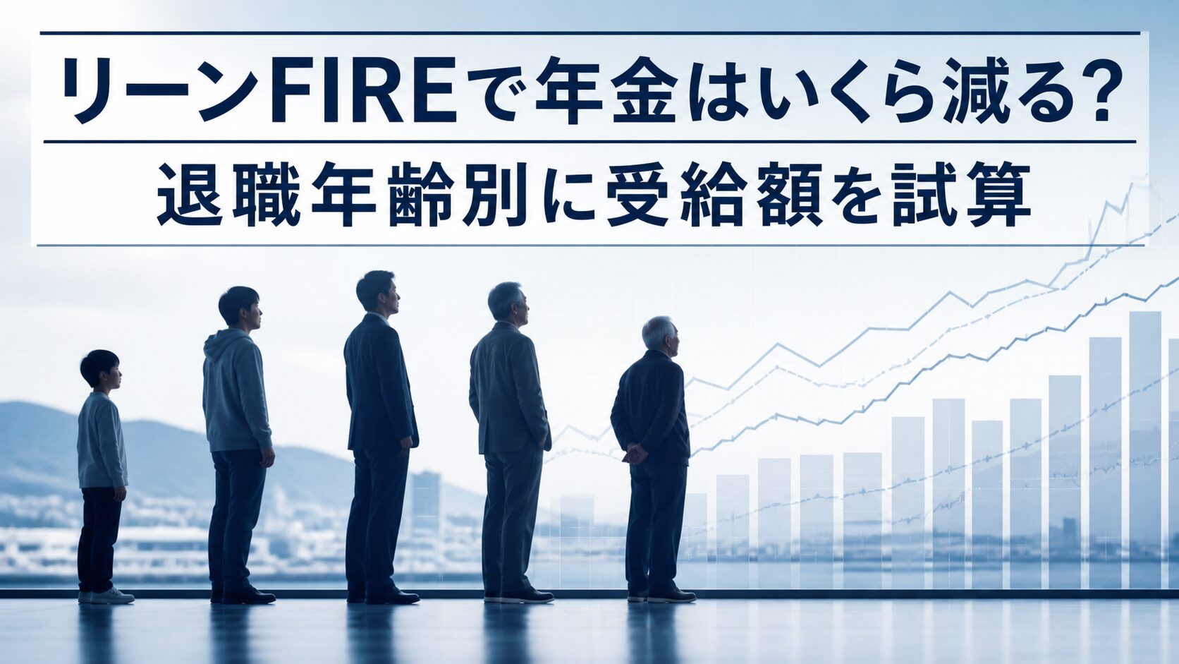 リーンFIREの退職年齢別に年金受給額を試算