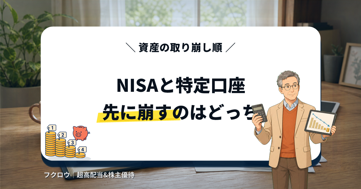 新NISAと特定口座、先に崩すのはどっちを解説するアイキャッチ画像
