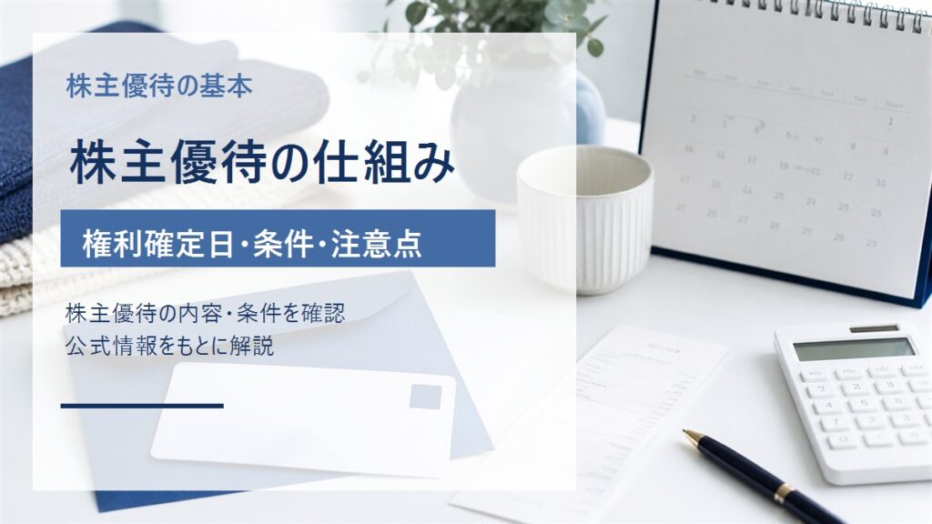 株主優待の仕組み・権利確定日・条件の解説